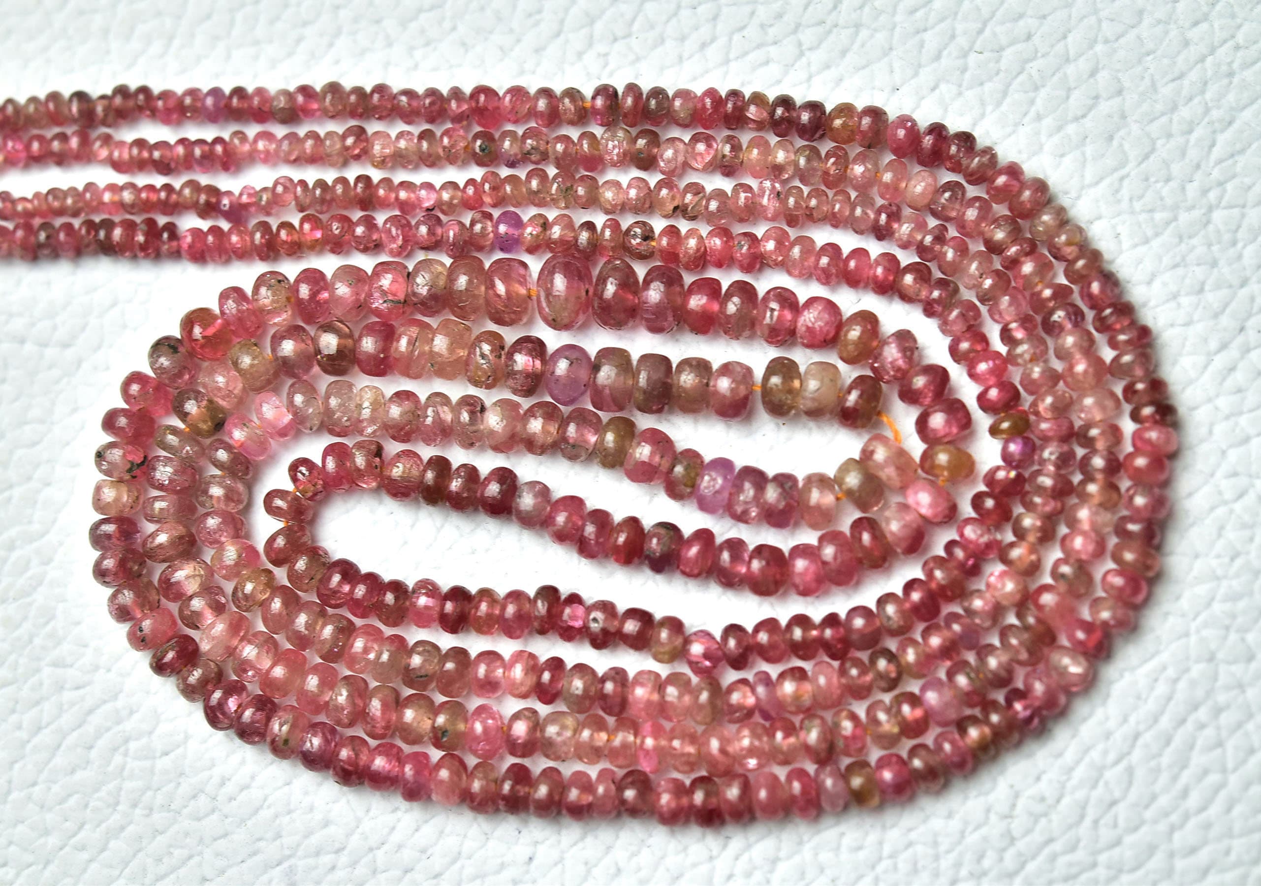 17 Inches Strand Natural Red Spinel Plain Rondelles 2mm To 4.5mm Smooth Rondelle Gemstone Bead Genuine Spinel Beads Roundelle Jewelry No6618