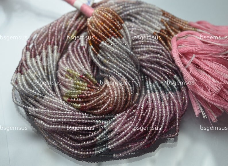 17 Inches Strand,aaa Quality,natural Multi Spinel Micro Facetes Rondelle,size 2.60mm