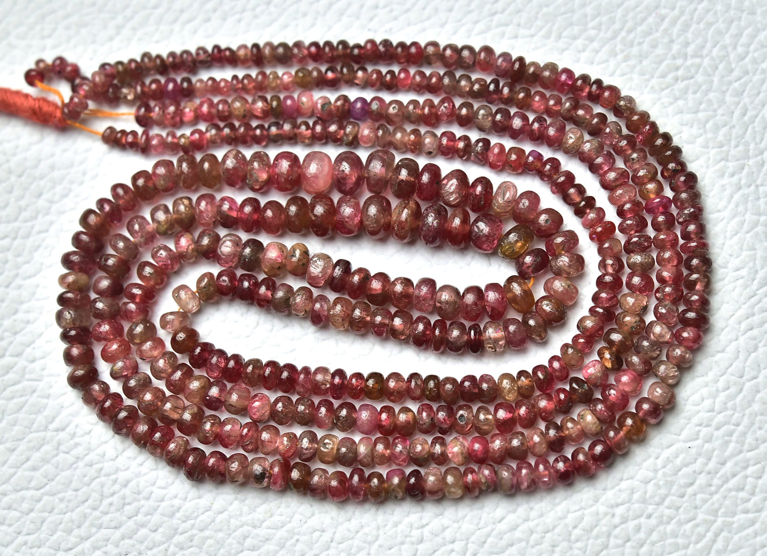 17 Inches Strand Natural Red Spinel Rondelles 2mm To 5mm Smooth Gemstone Rondelle Beads Genuine Spinel Beads Semi Precious Bead No6620