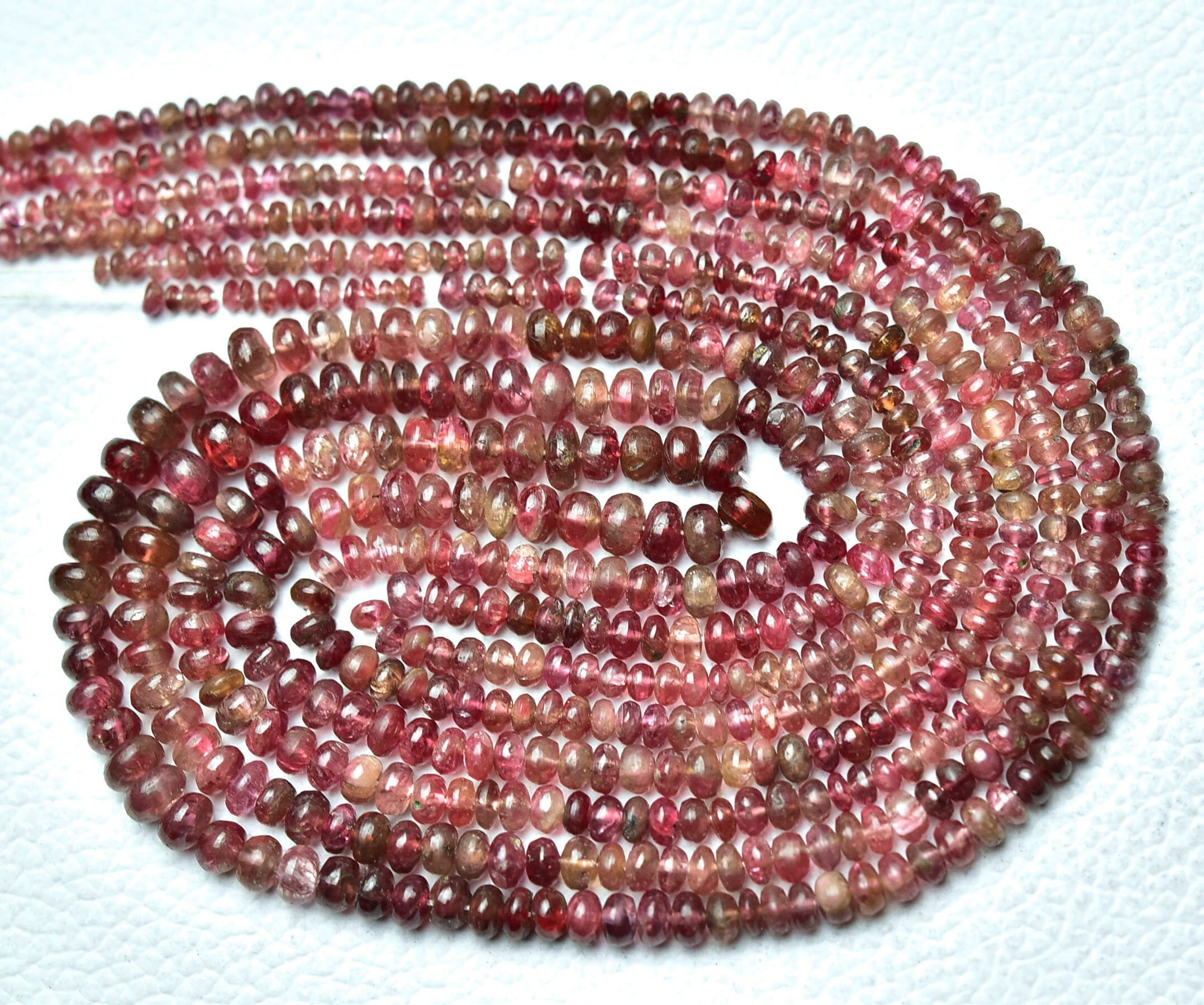 18 Inches Strand Natural Red Spinel Plain Rondelles 2.5mm To 5mm Smooth Rondelle Gemstone Bead Genuine Spinel Beads Roundelle Jewelry No5875
