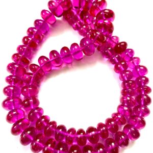 AAA++ Juicy Pink Spinel Beads Pink Spinel Smooth Rondelle Beads 7-12mm Pink Spinel Rondelle Beads Pink Spinel Smooth Beads Wholesale Spinels