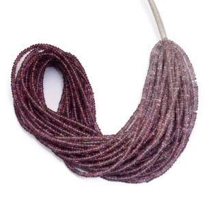 Aaa+ Purple Spinel Gemstone 3mm Rondelle Smooth Beads | 16inch Strand | Natural Purple Multi Spinel Precious Gemstone Loose Roundel Beads Aaa+ Purple Spinel Gemstone 3mm Rondelle Smooth Beads | 16inch Strand | Natural Purple Multi Spinel Precious Gemstone Loose Roundel Beads