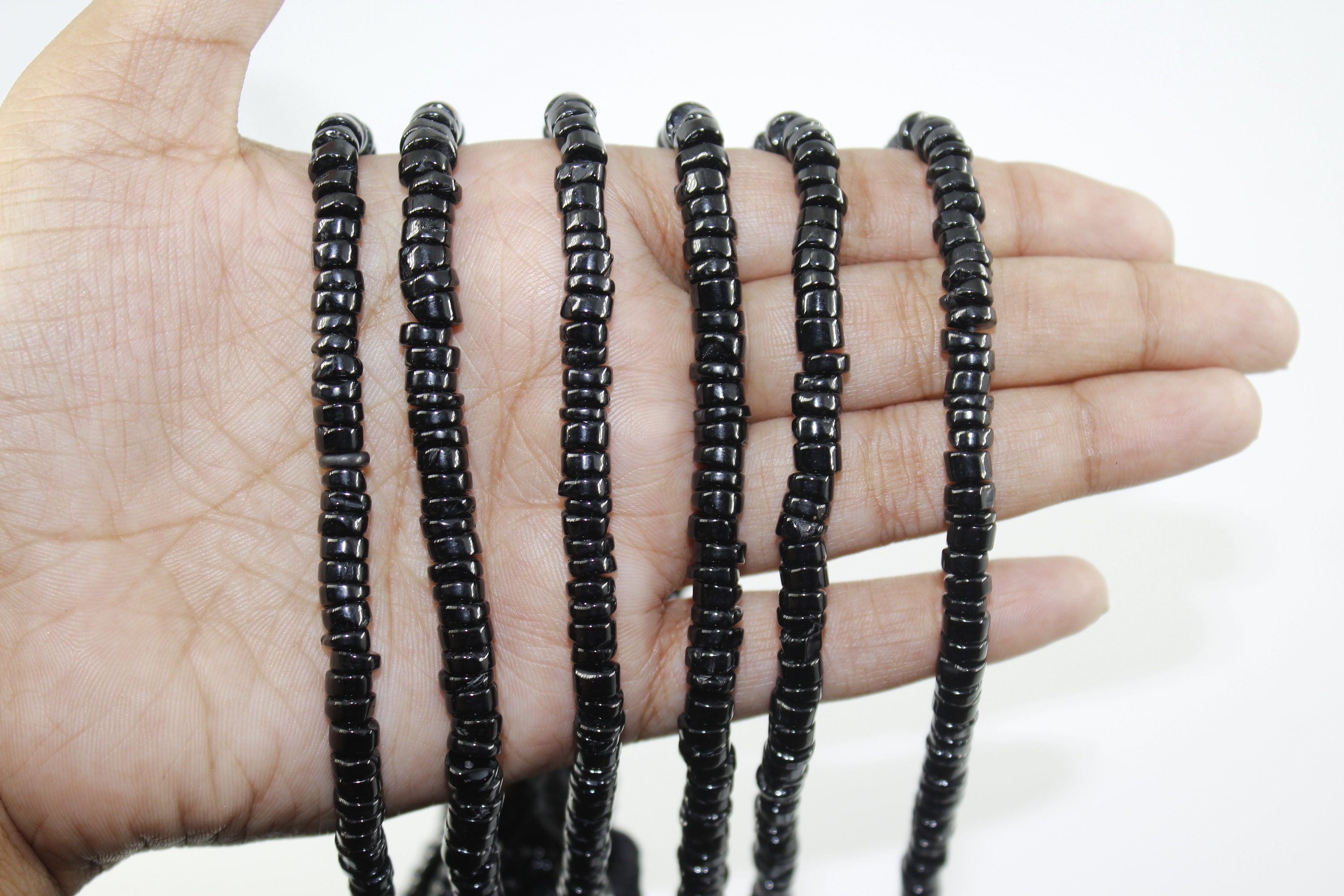 Black Spinel Smooth Heishi Tyre Beads, Black Spinel Tyre Shape Beads, Black Spinel Tyre, Black Spinel Smooth Rondelle Beads, Spinel Beads