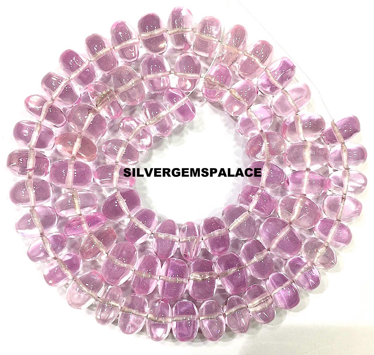 Extremely Beautiful~rarest~pink Spinel Smooth Rondelle Beads Light Pink Rose Beads Large Rondelle Beads 10/11mm Spinel Gemstone Beads 18”