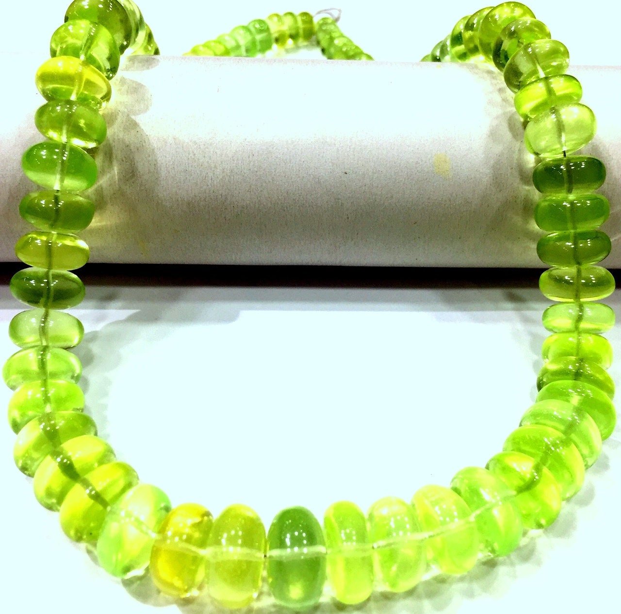 Extremely Rare~green Spinel Smooth Rondelle Beads Green Spinel Gemstone Beads Sparkling Green Beads Polished Rondelle Beads Aaaa+ Beads.