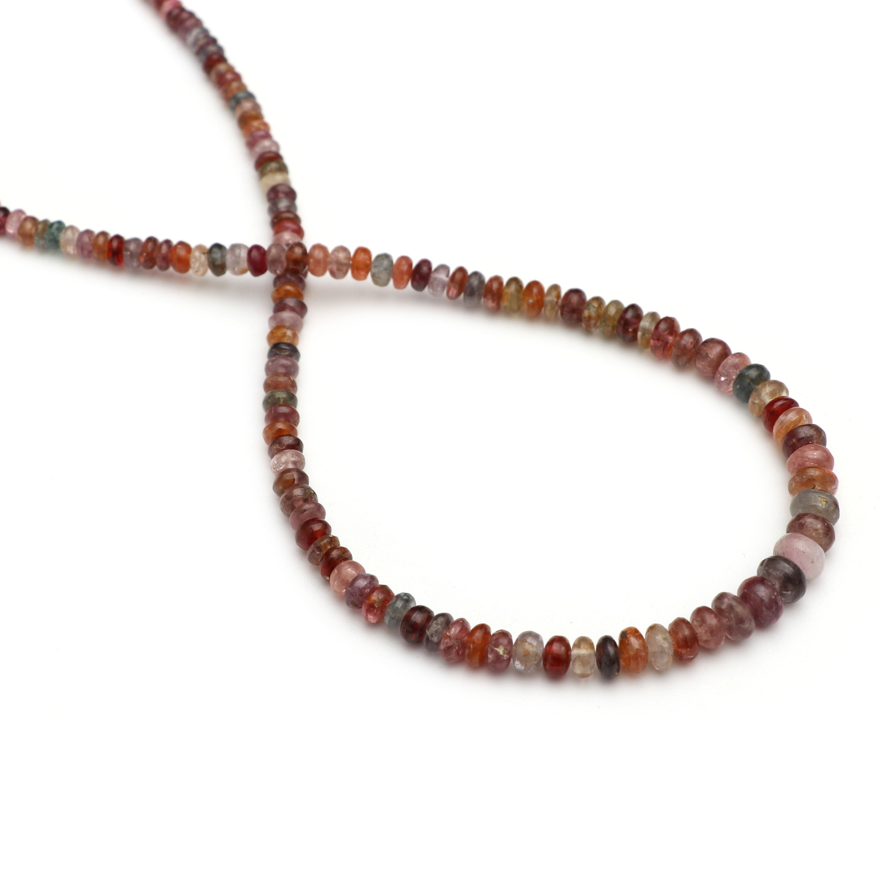 Multi Spinel Smooth Roundel Beads - 3 Mm To 6.5 Mm - Multi Spinel Beads - Gem Quality , 8 Inch / 16 Inch Full Strand, Price Per Strand