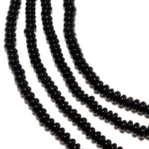 Natural Black Spinel Rondelle Beads, Smooth Rondelle Spinel Beads, 8mm/9mm/10mm Beads, 8 Inch Strand, Gds2182 Natural Black Spinel Rondelle Beads, Smooth Rondelle Spinel Beads, 8mm/9mm/10mm Beads, 8 Inch Strand, Gds2182