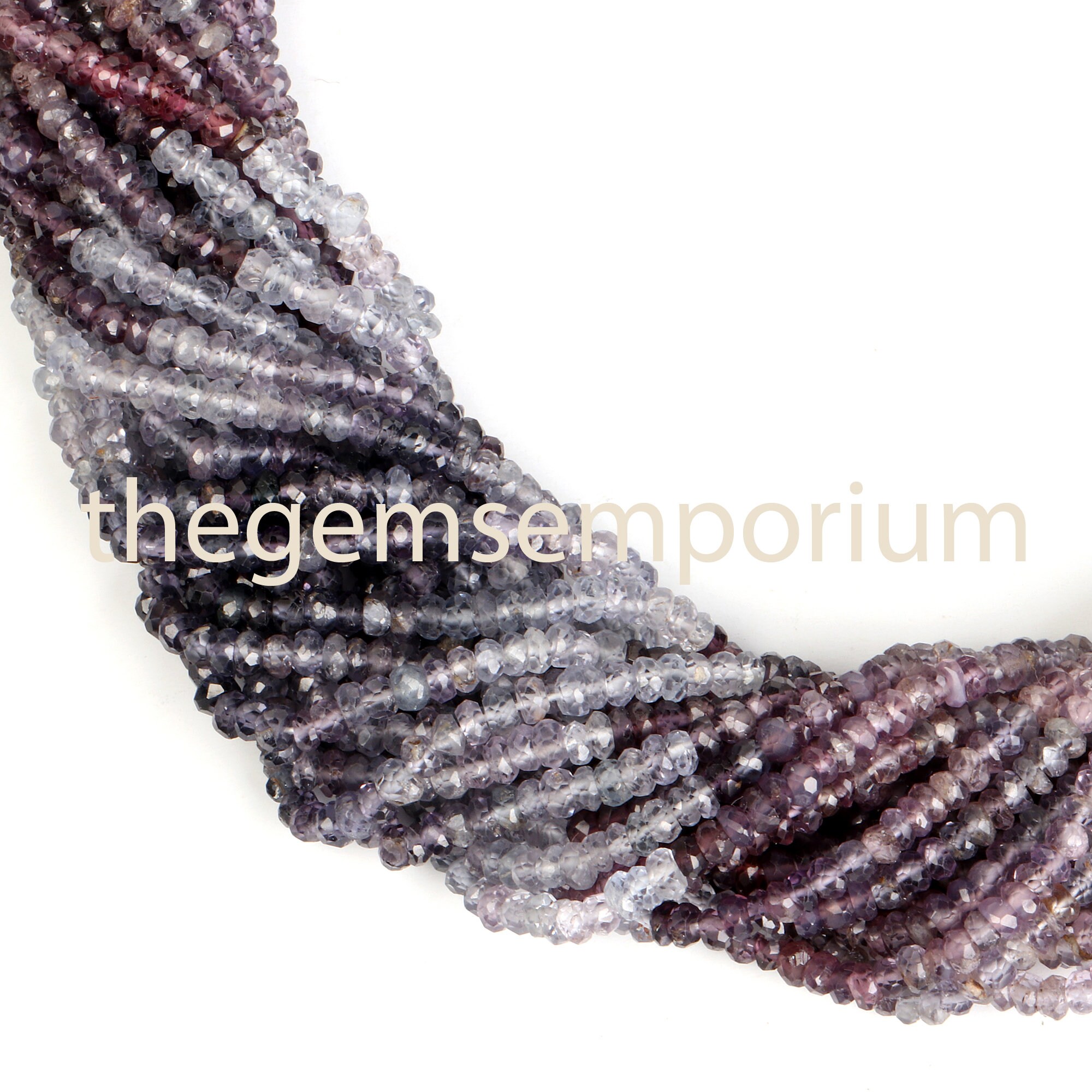 Natural Blue Spinel Rondelle Beads, Loose Beads For Jewelry Making (2.5-3mm)