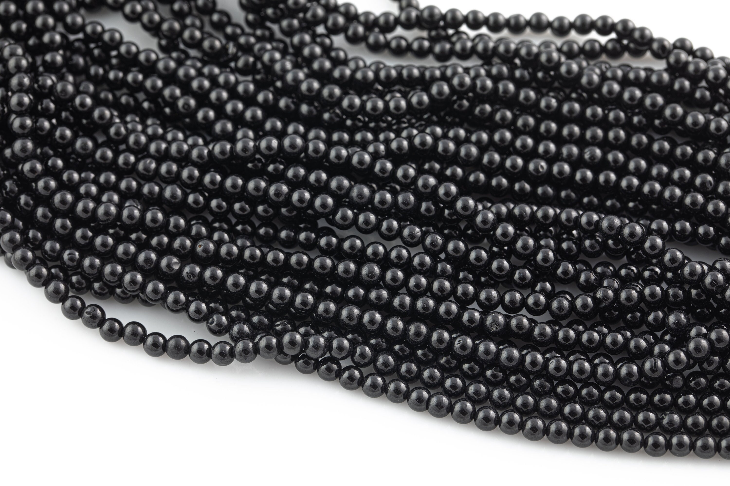 4mm Natural Spinel Aaa Quality Smooth Round 15.5 Inches Long Strand - Tiny Beads - Wholesale Bulk