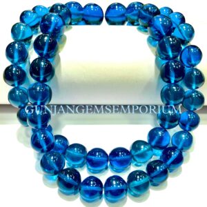 Extremely Beautiful~~AAA+ Blue Spinel Smooth Round Beads Neon Blue Spinel Gemstone Beads Spinel Smooth Beads Blue Spinel Balls Wholesale Gem