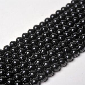 Natural Black Spinel Smooth Round Diy Loose Beads, 6mm 8mm Spinel Beads Wholesale Bulk Supply,15 Inches One Strand