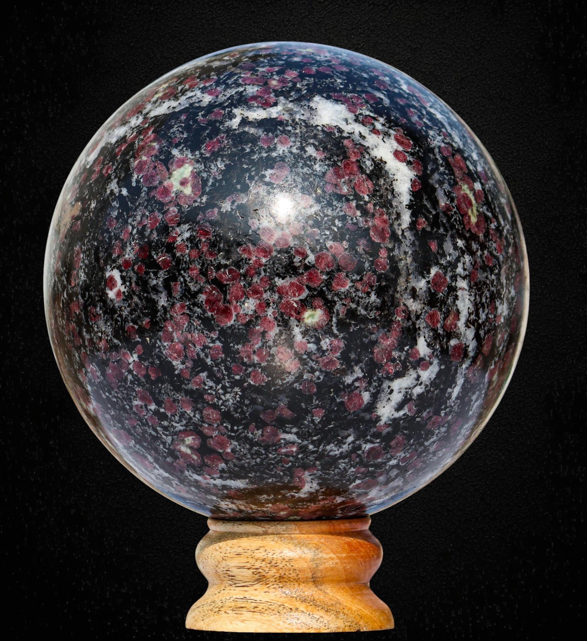 140mm Ruby Spinel Sphere: Vitality Stone, Courage Stone, Energy Renewal Crystal