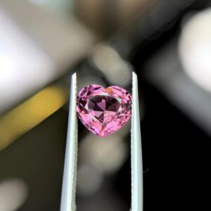 2.80 Carat Heart Shape Burma Spinel, Faceted Pink Gemstone 2.80 Carat Heart Shape Burma Spinel, Faceted Pink Gemstone