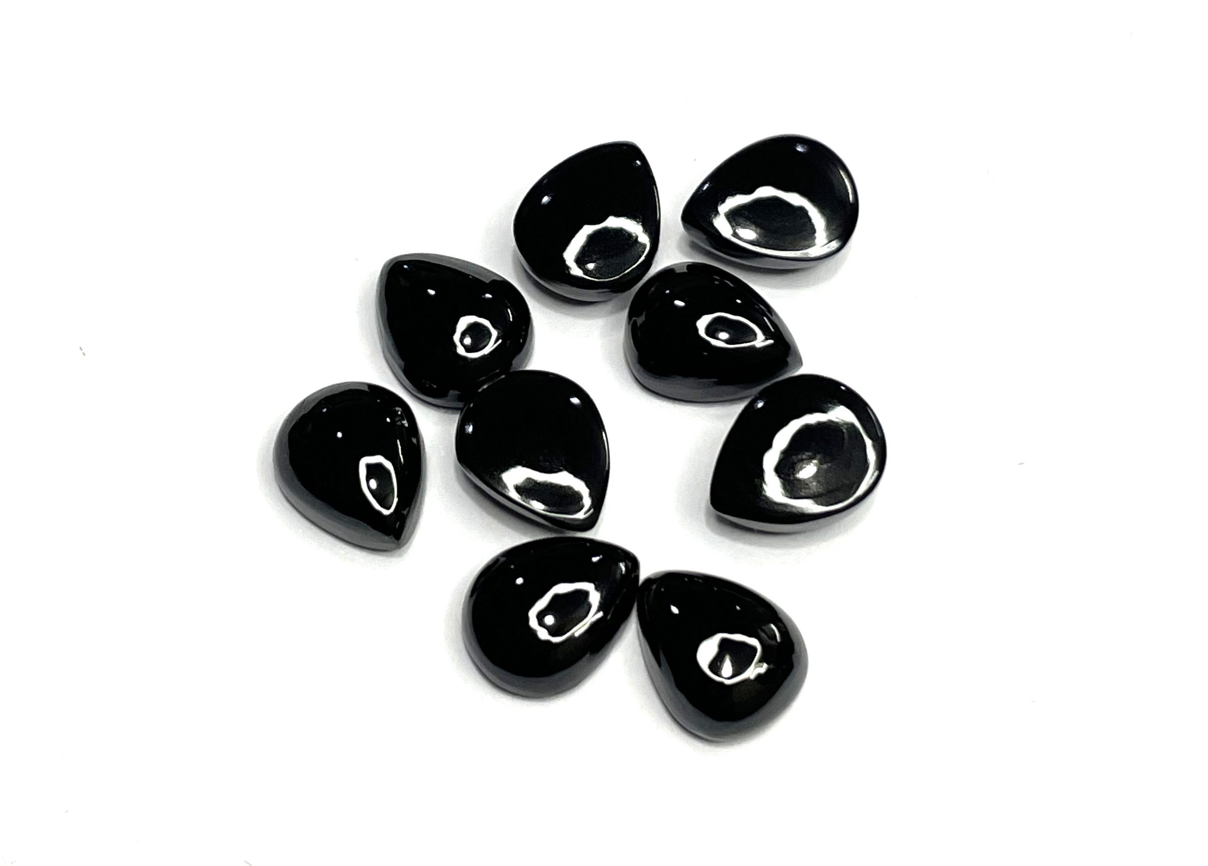 Pear Shape Black Spinel Gemstone: Loose Gemstone Lot
