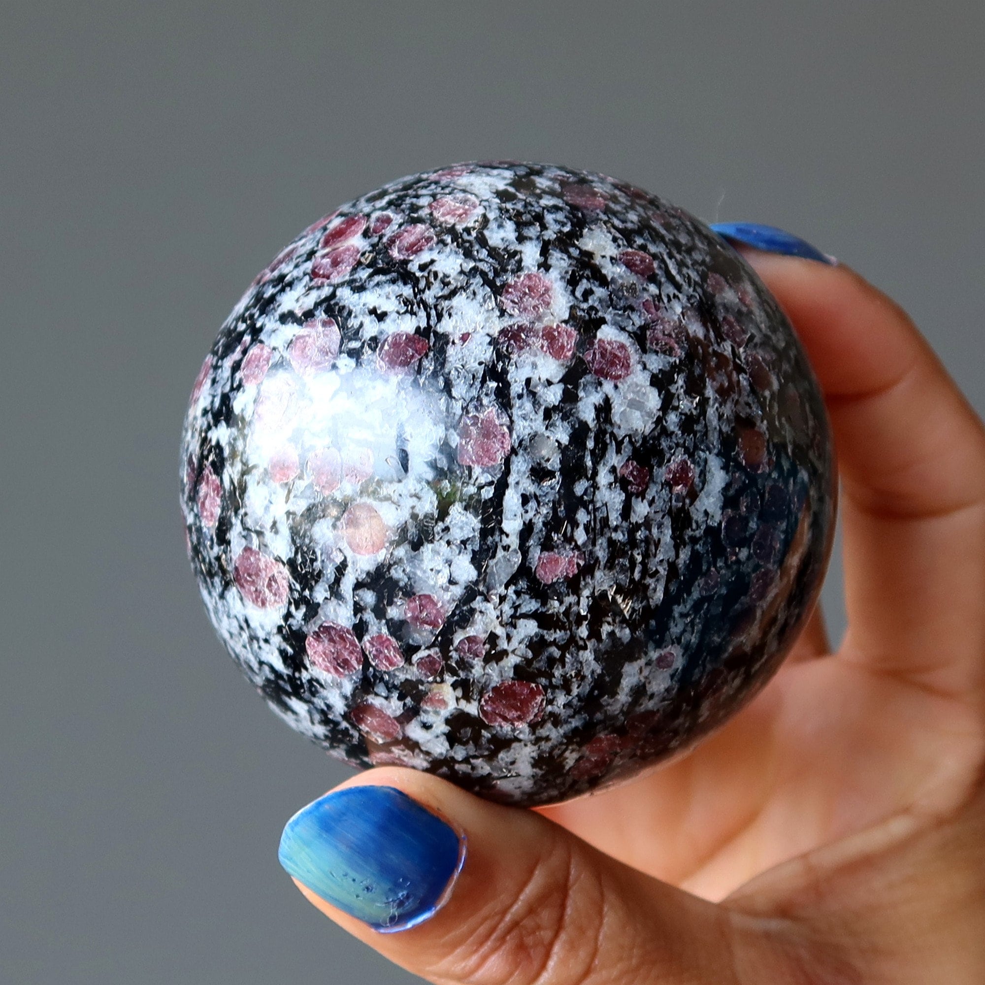 Spinel Sphere Secret Black Biotite Schist Matrix Crystal Ball Spinel Sphere Secret Black Biotite Schist Matrix Crystal Ball