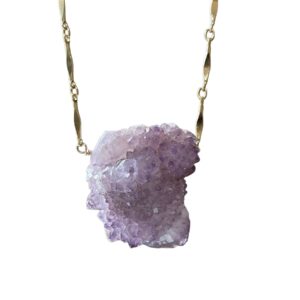 Large Spirit Quartz Statement Crystal Pendent Necklace on gold Filled Chain Large Spirit Quartz Statement Crystal Pendent Necklace on gold Filled Chain