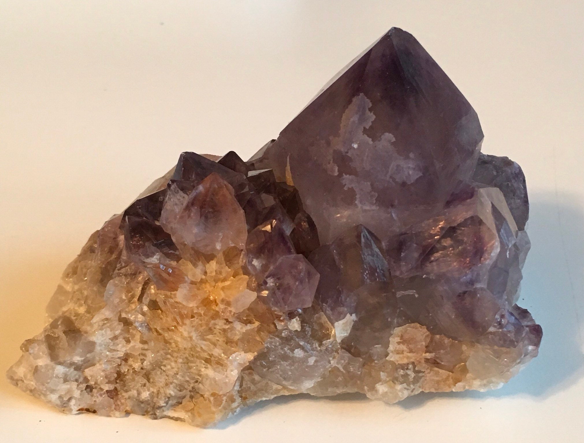 Amethyst Spirit Quartz Crystal Cluster: Purple Cactus Quartz, 748 Grams