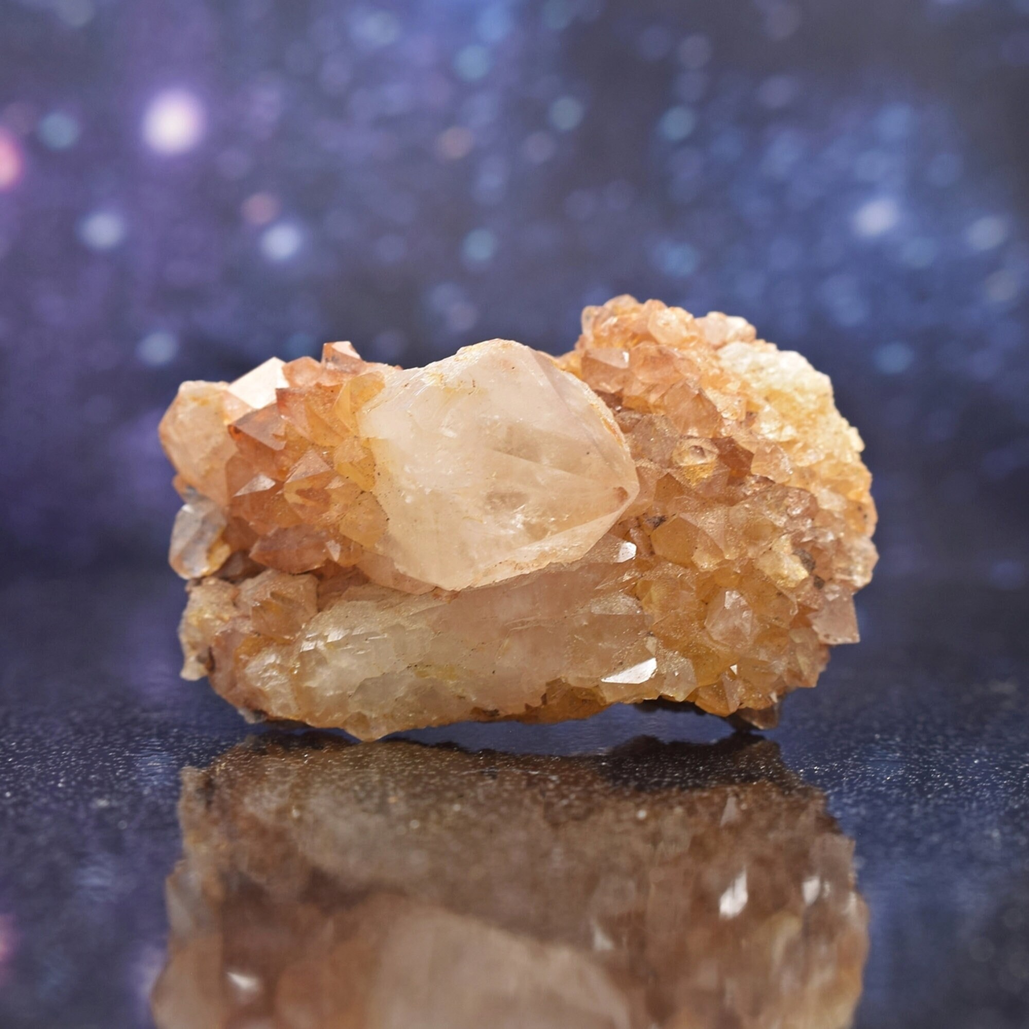 Golden Spirit Quartz Cluster With Limonite Inclusion From South Africa | 2.25" | 69.6 Grams