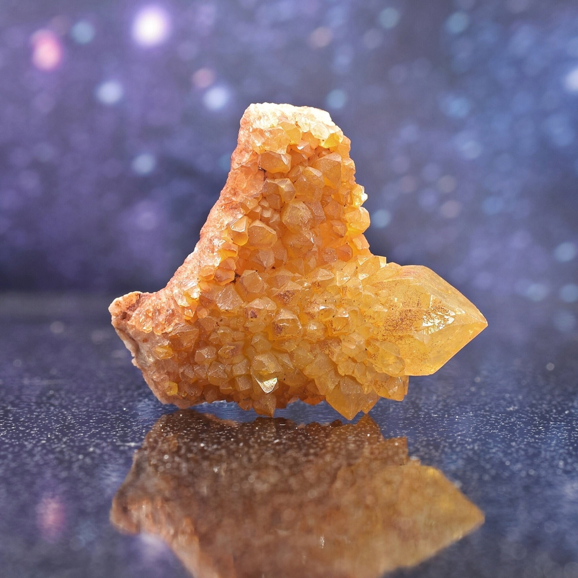 Golden Sunshine Iridescent Spirit Quartz Cluster From South Africa | Natural Rainbow Aura | 1.64" | 17 Grams