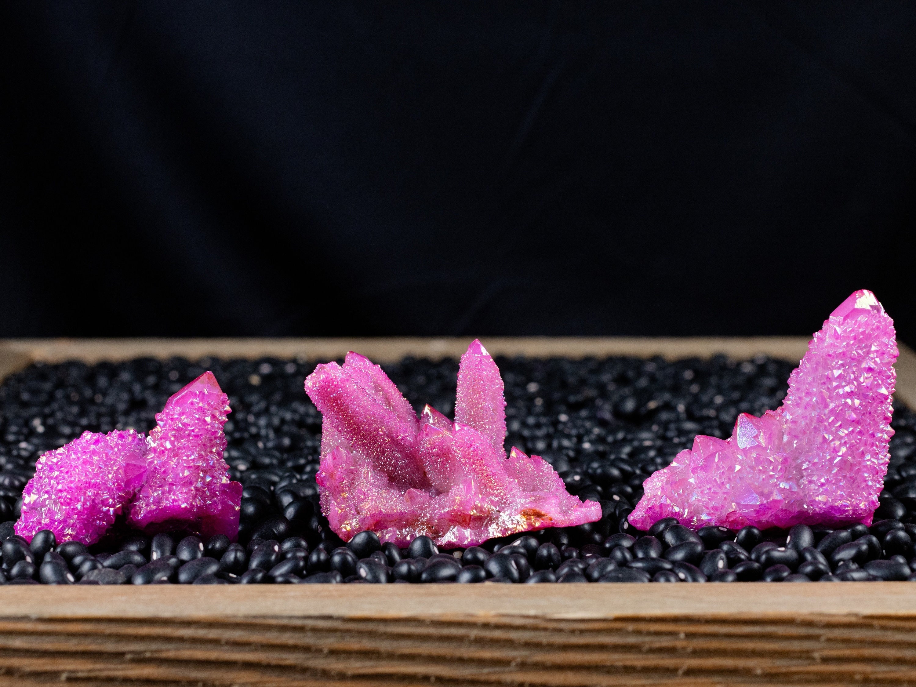 Pink Rose Aura Quartz Crystal Cluster - Rainbow Quartz Crystal, Spirit Quartz, Crystal Decor, E2142