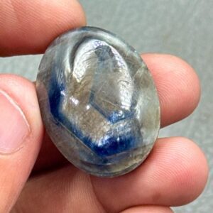 Blue Star Sapphire Cabochon: 91.5 Carat Gemstone for Jewelry (27X21X12MM)