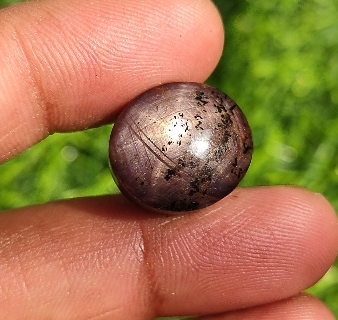 Natural Star Sapphire Cabochon: 31 Carat Unheated Gemstone (16x14 Mm)