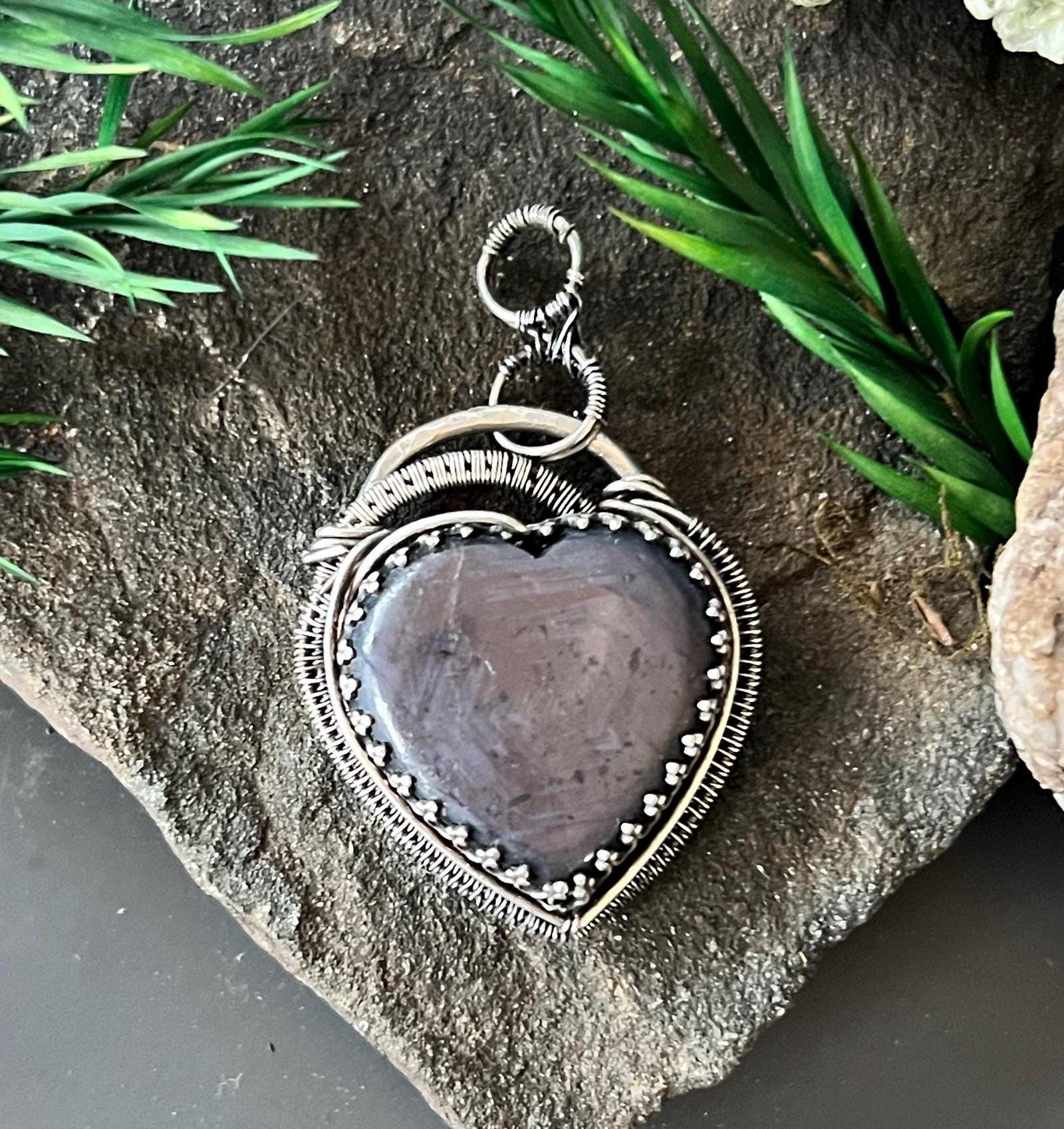 Star Sapphire Heart Necklace