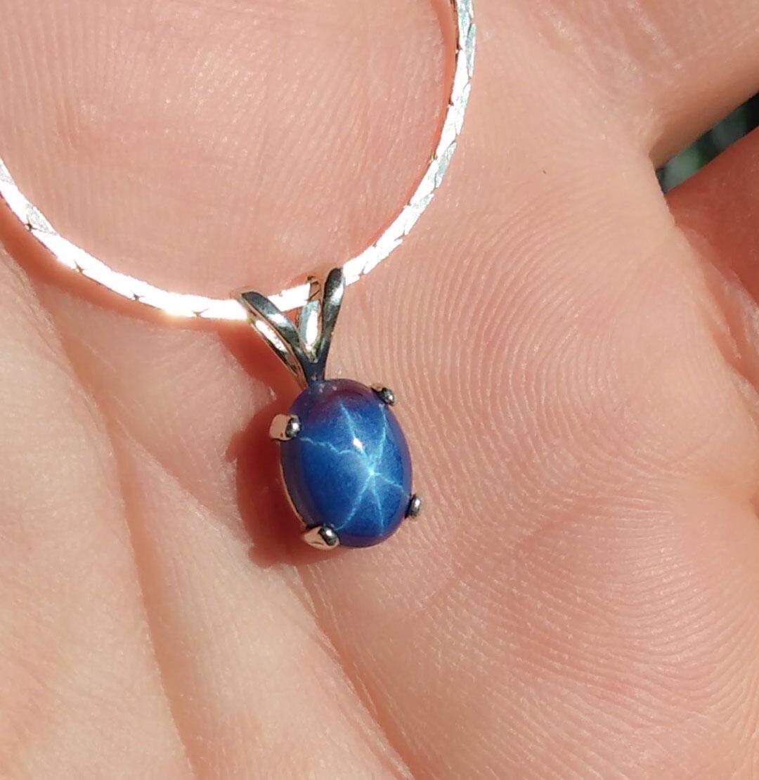 Star Sapphire Necklace Ancient Etruscan Prophet Oracle Gem, Medieval Sorcerer Gemstone Antique Gemstone Roman Priest Gemstone Pendant 66539