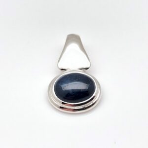 Star Sapphire Pendant - Simple Oval Setting - 925 Sterling Silver -- Sapphire Jewelry Star Sapphire Pendant - Simple Oval Setting - 925 Sterling Silver -- Sapphire Jewelry