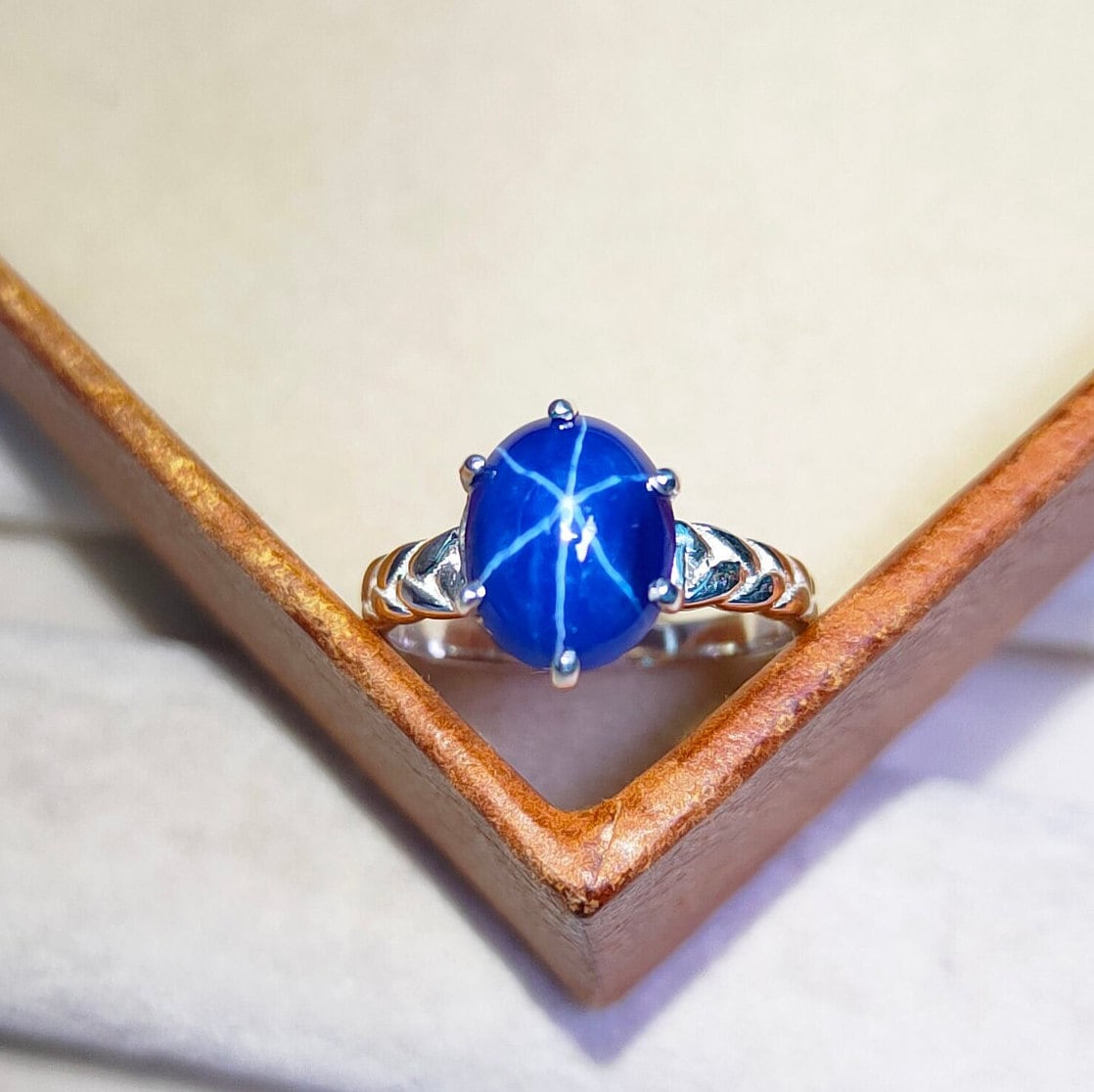 Blue Star Sapphire Ring, Lindy Star Sapphire Ring, Oval Blue Star Sapphire Ring, 925 Sterling Silver Ring, Sapphire Engagement Ring Blue Star Sapphire Ring, Lindy Star Sapphire Ring, Oval Blue Star Sapphire Ring, 925 Sterling Silver Ring, Sapphire Engagement Ring