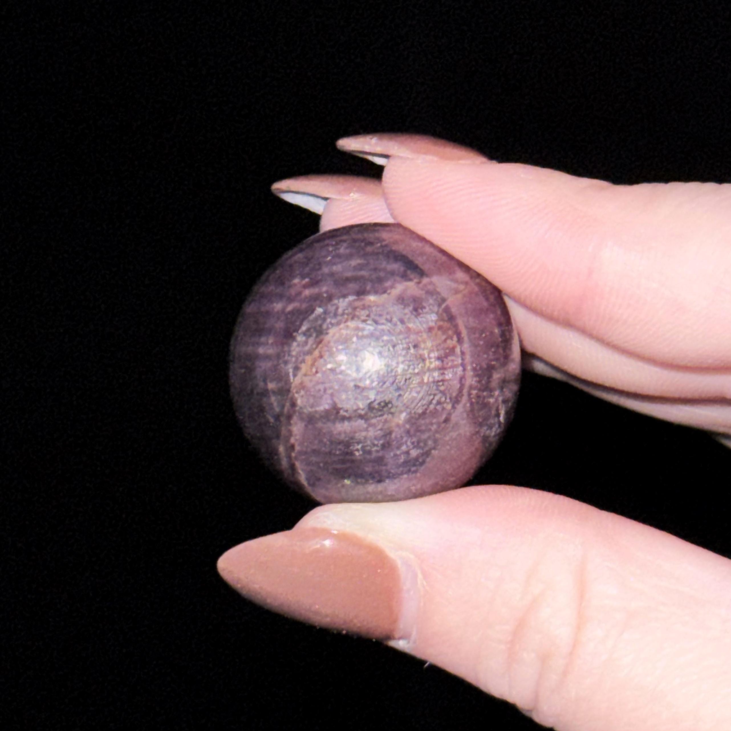 Star Sapphire Sphere , 24mm , - #6 (polished Blue Crystal Ball, Throat Chakra, Healing Stone, Focus)