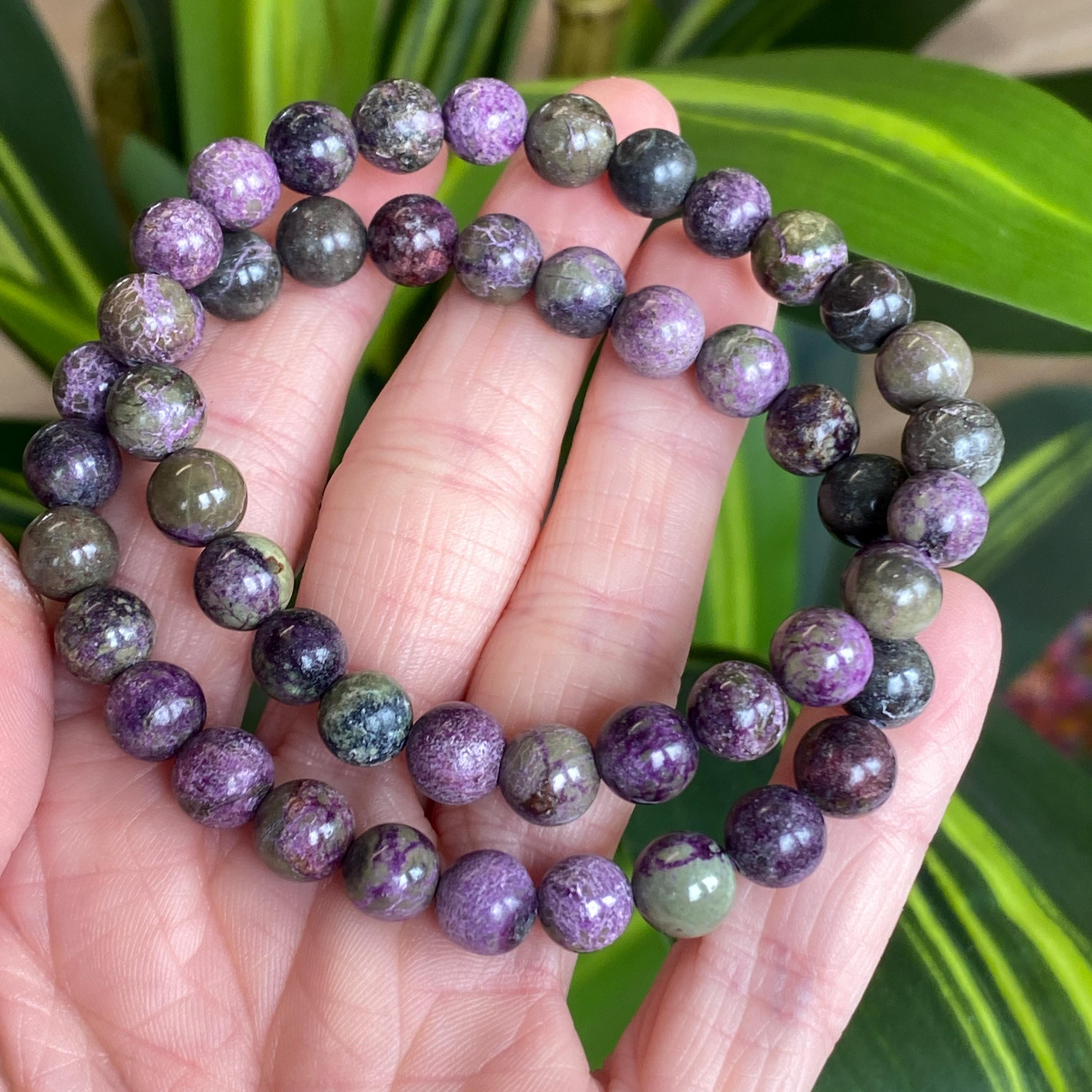 Atlantisite Bracelet, Stichtite Serpentine 8mm Bead