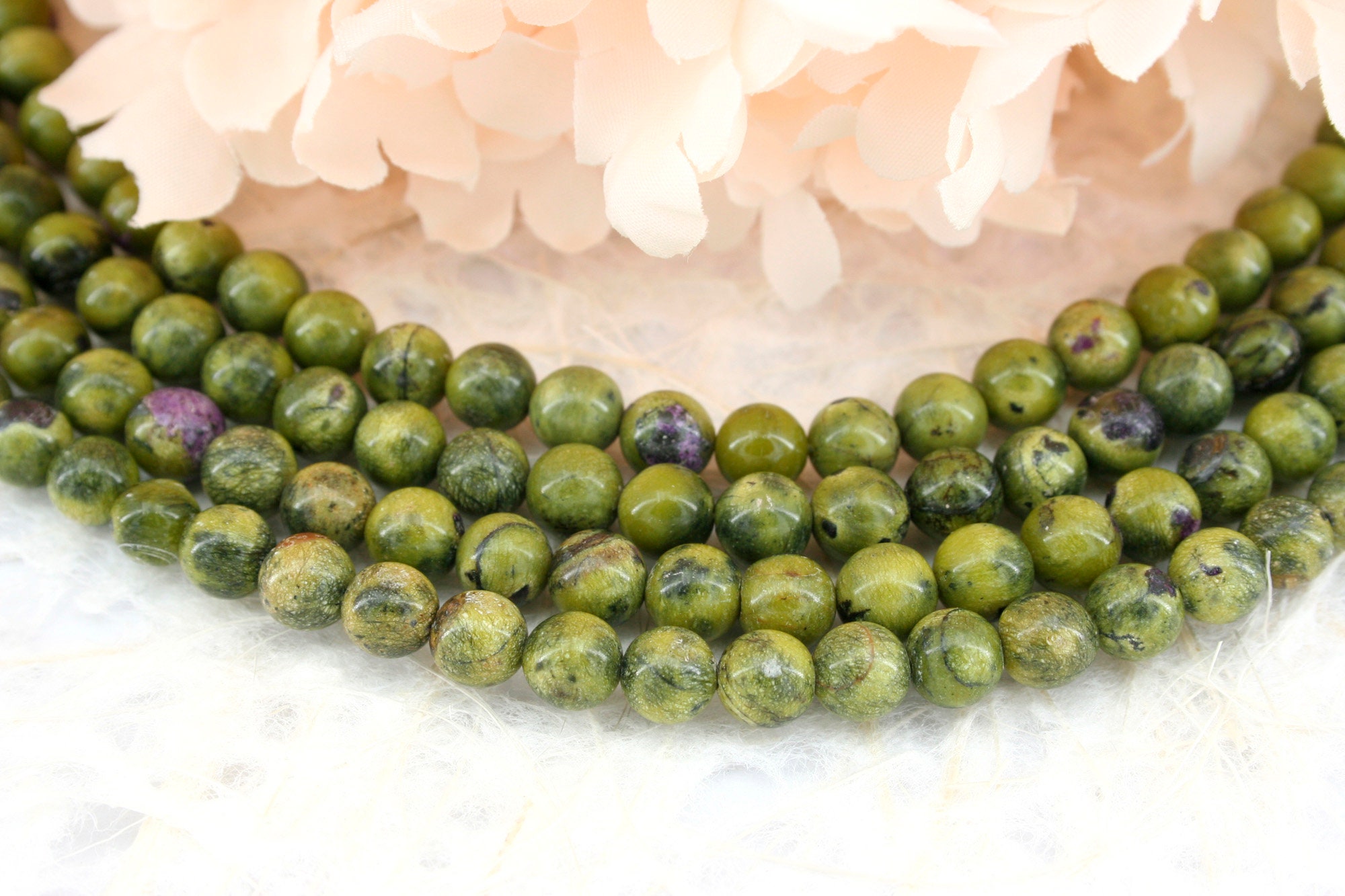 Stichtite / Atlantisite Round Beads 5-7.5mm (etb00850) Unique Jewelry / Vintage Jewelry / Gemstone Necklace