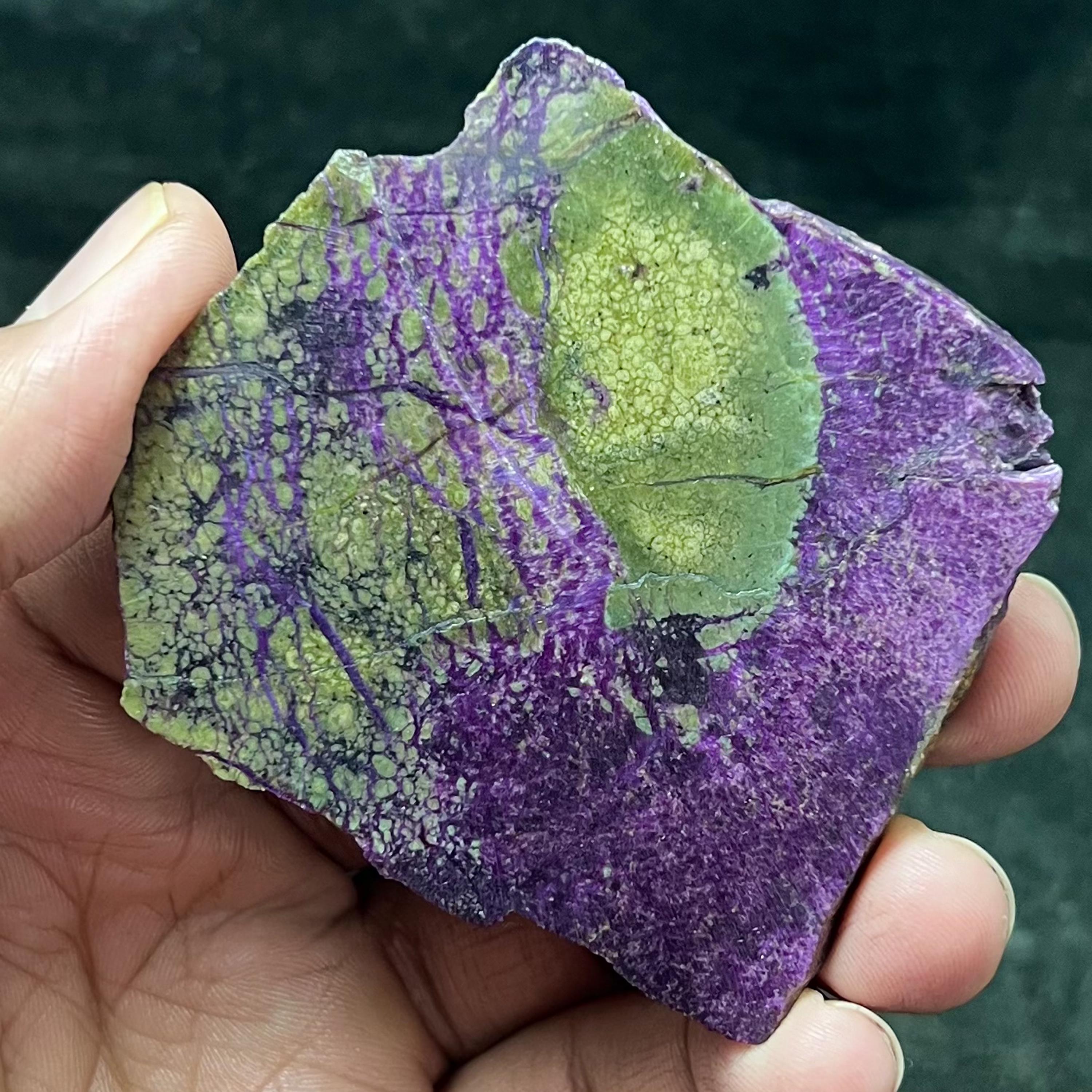 Purple Stichtite Rough Slice | Natural Atlantisite Crystal 65.5g 72x63x7mm Purple Stichtite Rough Slice | Natural Atlantisite Crystal 65.5g 72x63x7mm