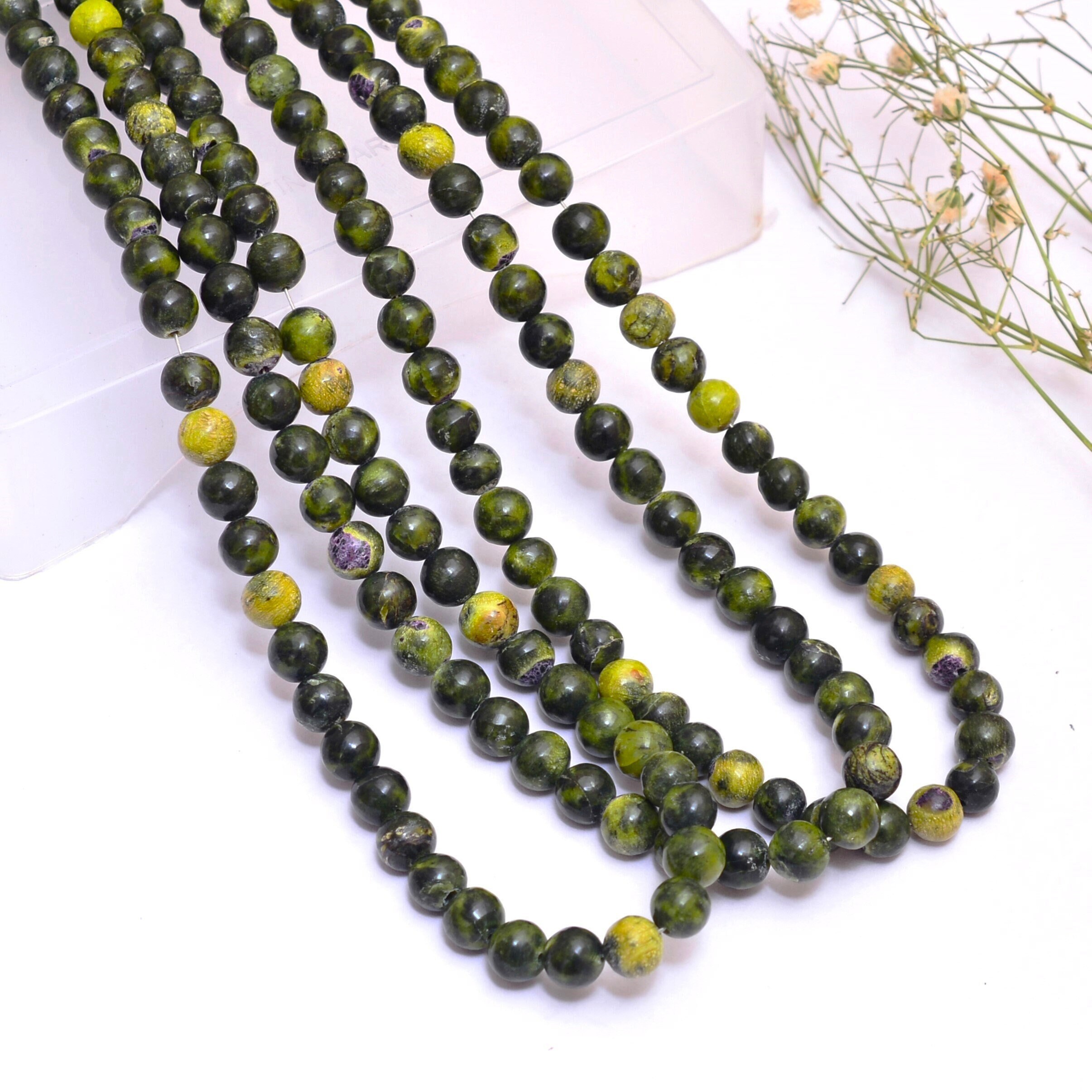 Aaa+ Atlantasite Stichtite 6mm Smooth Round Beads | Natural Stichtite Semi Precious Gemstone Loose Beads For Jewelry | 14inch Strand
