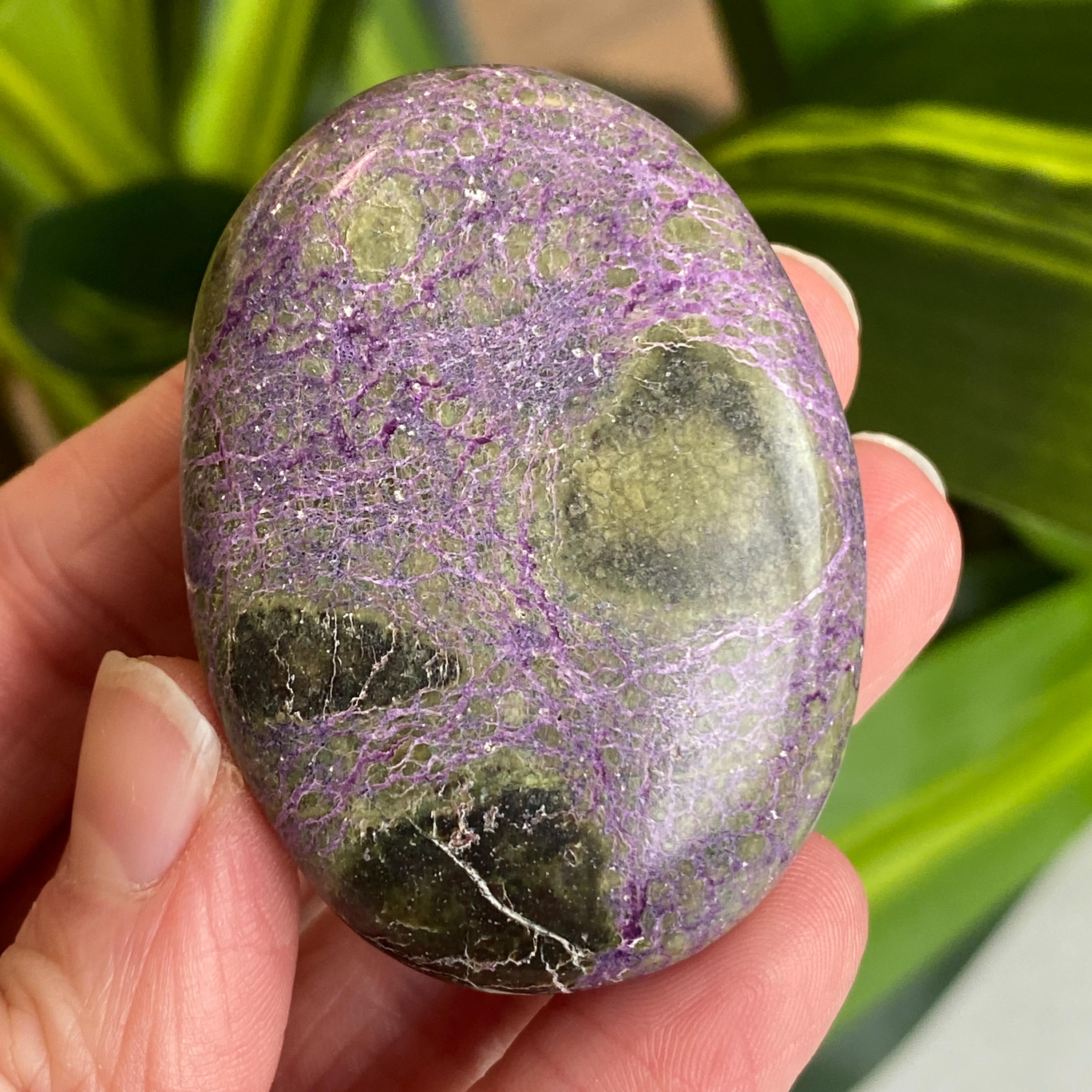 Atlantisite Palm Stone, Stichtite, Serpentine, Exact Shown Atlantisite Palm Stone, Stichtite, Serpentine, Exact Shown