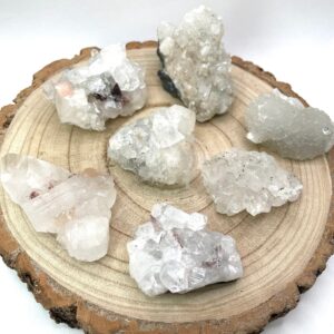 Apophyllite Stilbite Peach Cluster Crystal Points Apophyllite Stilbite Peach Cluster Crystal Points