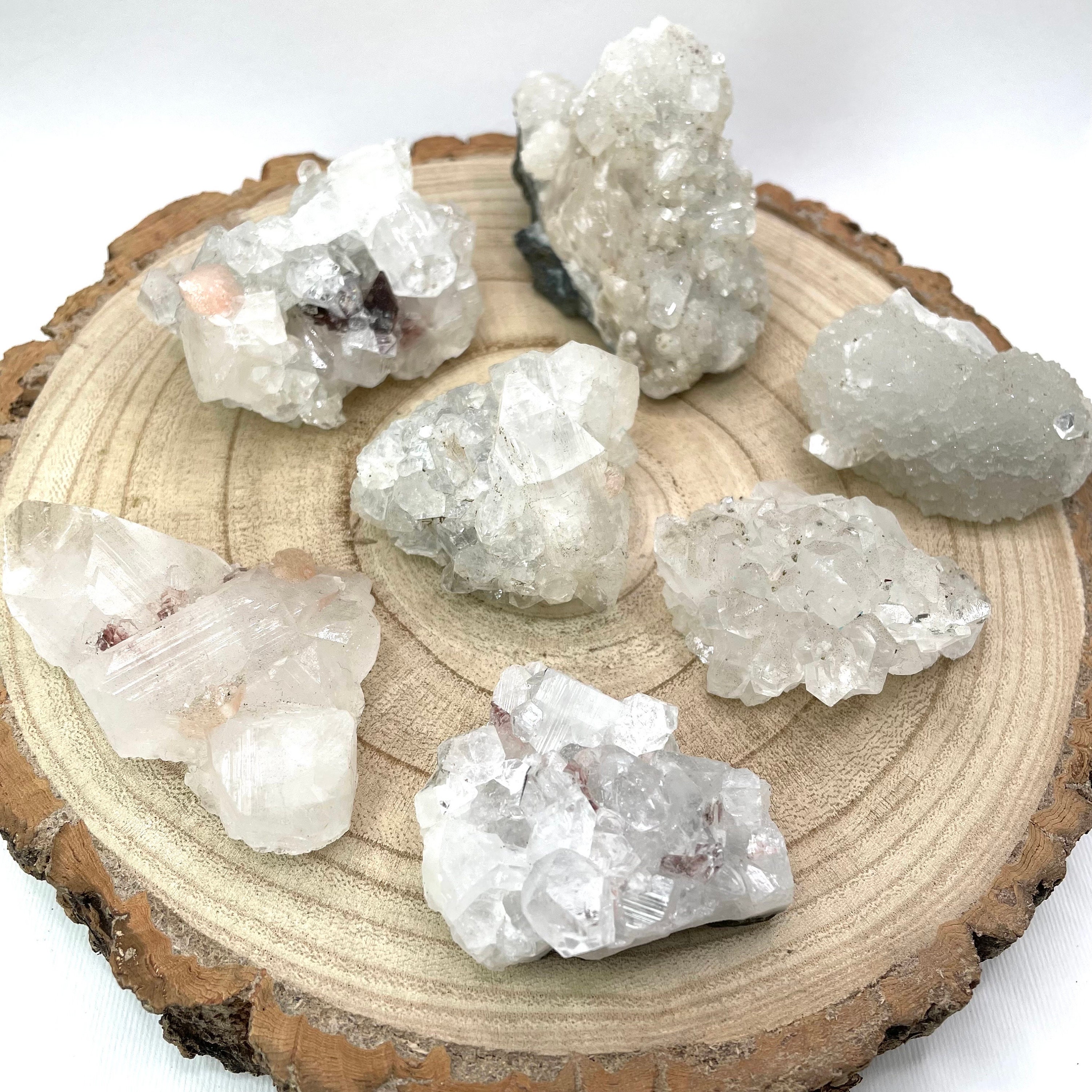 Apophyllite Stilbite Peach Cluster Crystal Points
