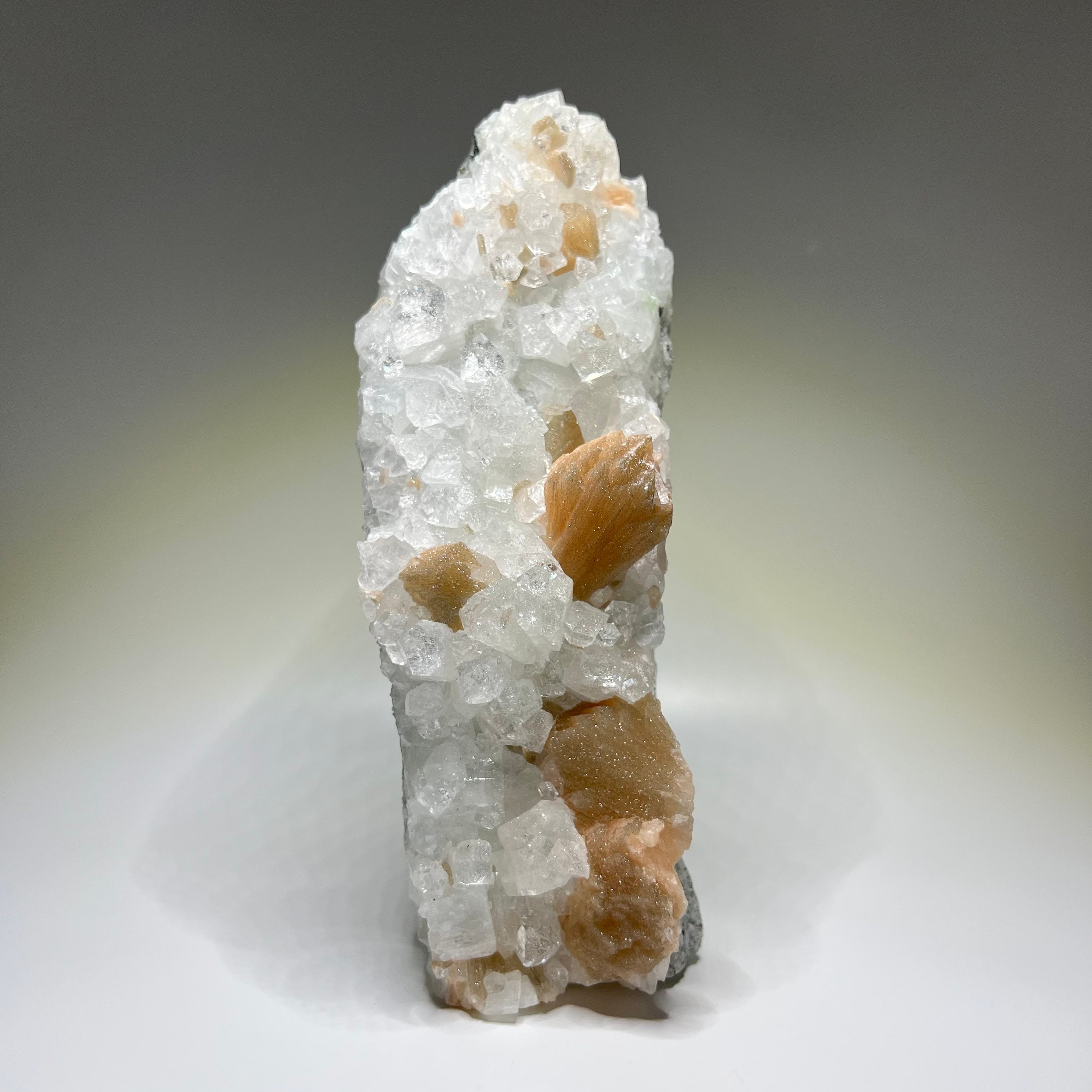 Apophyllite Cluster With Peach Stilbite