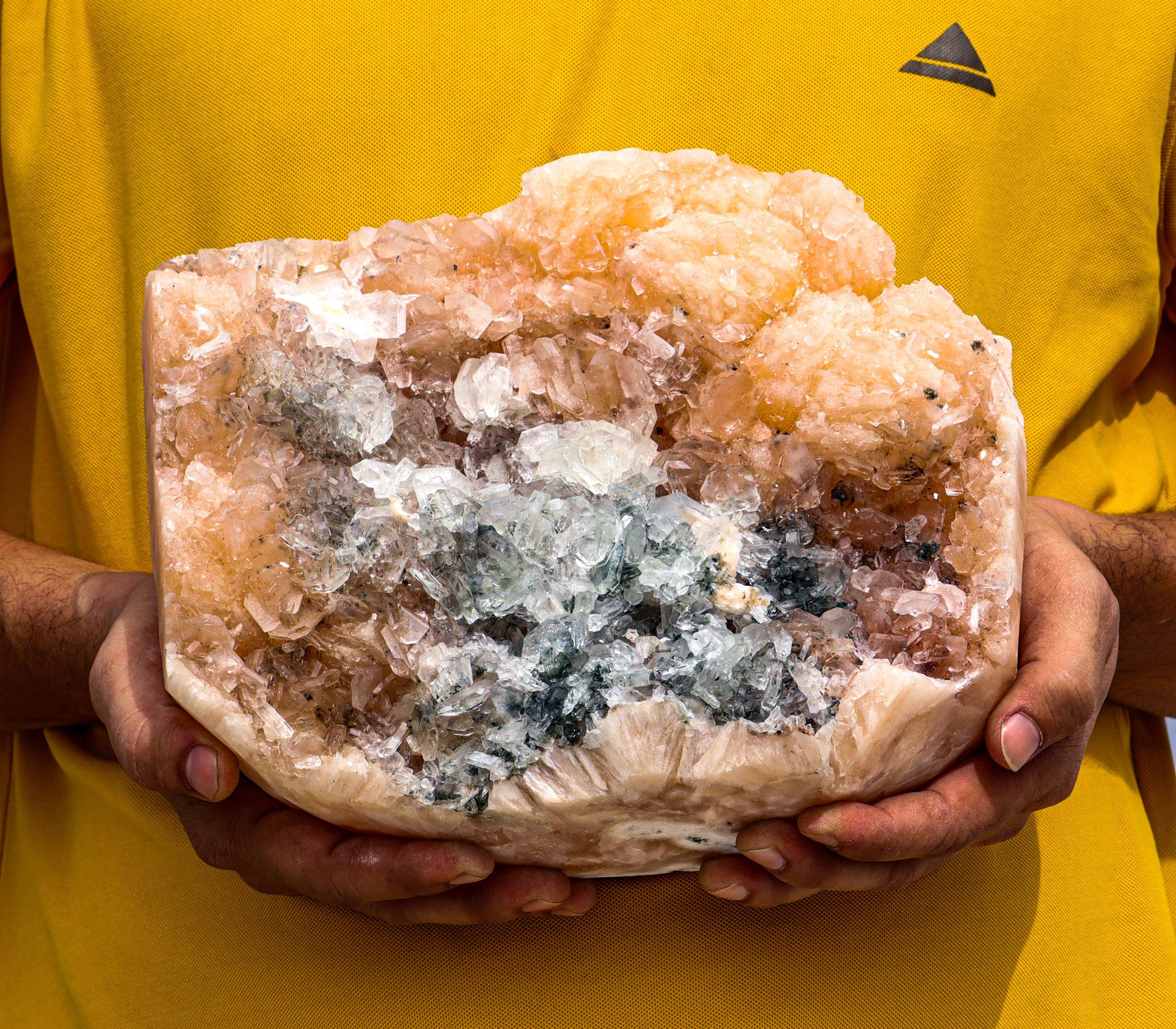 Apophyllite Stilbite Zeolite Crystal Cluster: Healing Stone Decor (9.5 Inch)
