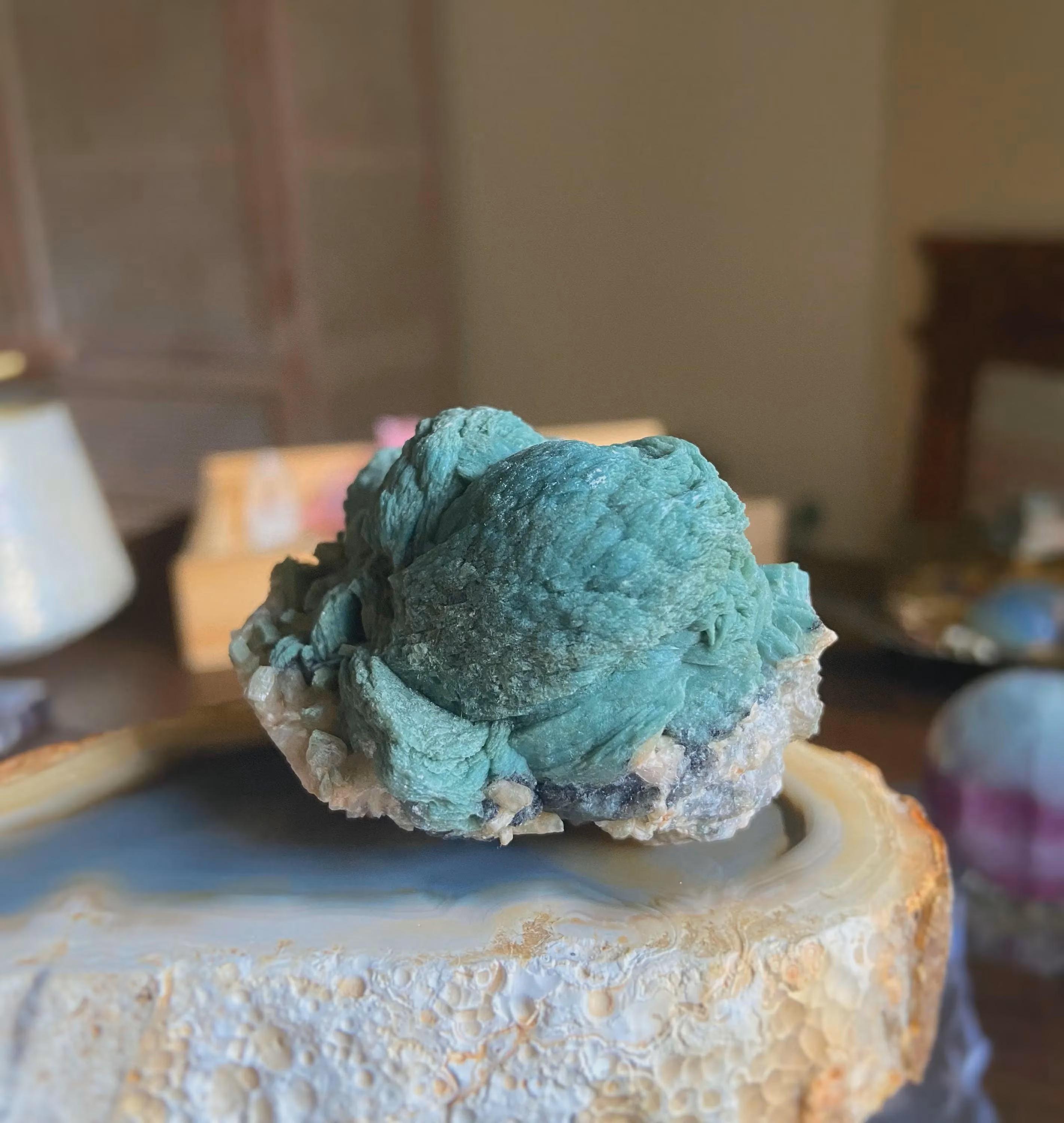 High Quality Green Stilbite Specimen, Raw Healing Crystal, Rough Gemstone, Heart Healing, Exact One