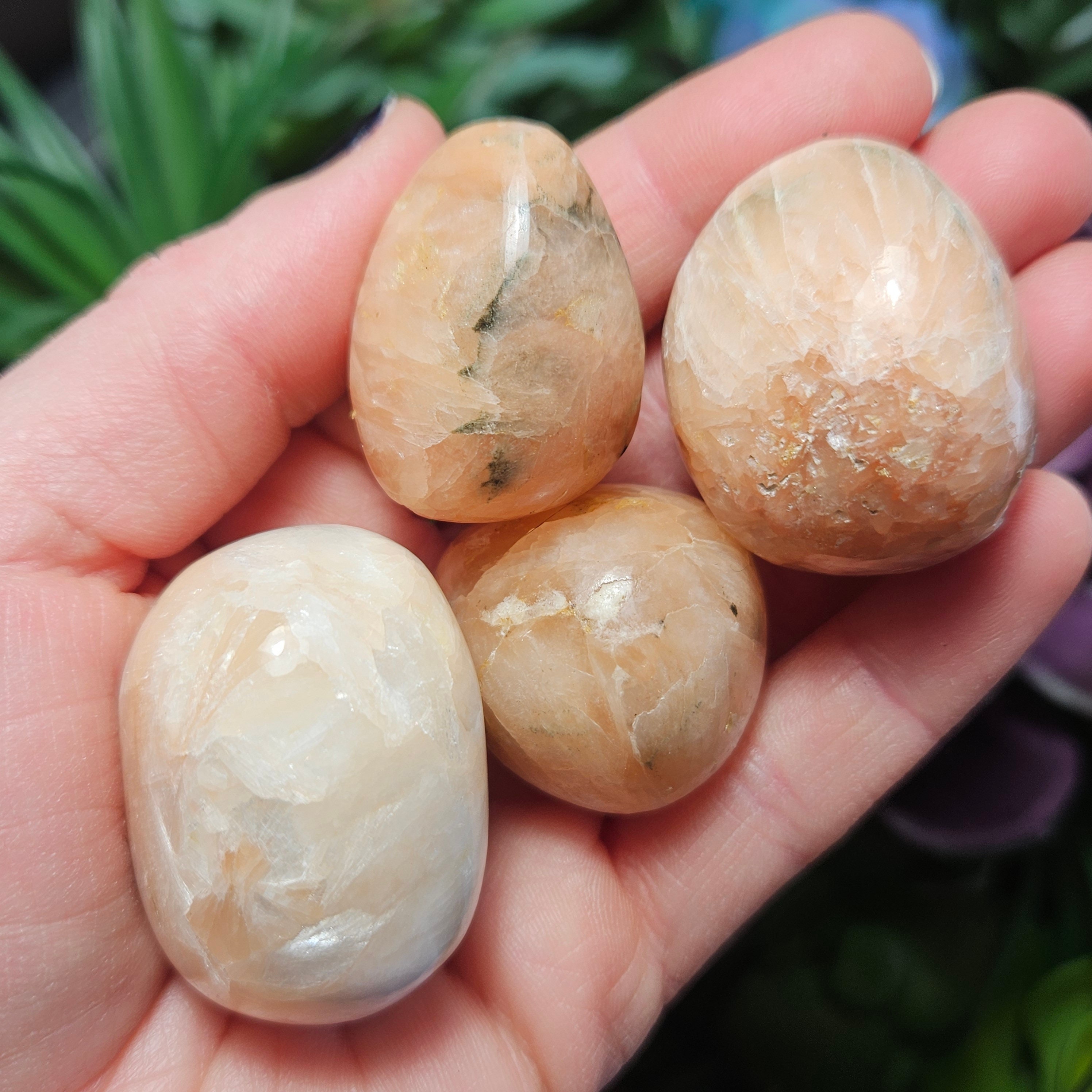 Peach Stilbite - Stilbite Tumbled - Orange Stilbite - Stilbite Crystal - Polished Stilbite - Tumbled Stilbite - Stilbite Stone - Stilbite