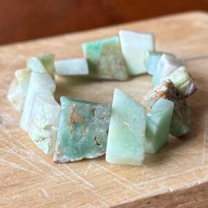 Stunning Natural Calcite Bracelet, A True Statement Piece, Rustic Calcite Chunky Bracelet, Calcite Slabs, Green Bracelet,