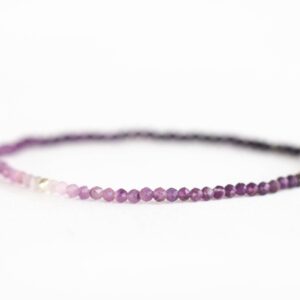 Dainty Sugilite Stretch Bracelet, Beaded Delicate Purple Elastic Jewelry