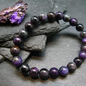 Sugilite Genuine Bracelet ~ 7 Inches ~ 8mm Round Beads