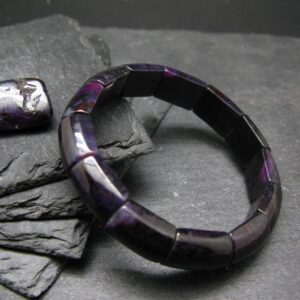 Sugilite Genuine Bracelet ~ 7 Inches ~ 16mm Squared Beads
