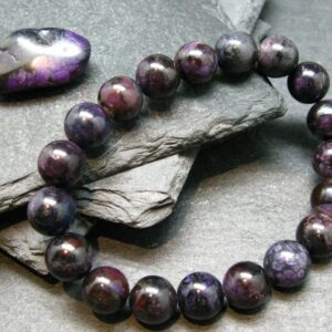 Sugilite Genuine Bracelet ~ 7 Inches ~ 10mm Round Beads