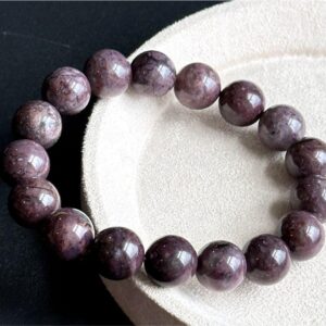 Sold 12.5mm, Natural Sugilite Bracelet, Earthy Mauve Purple Tones, 天然舒俱来手串