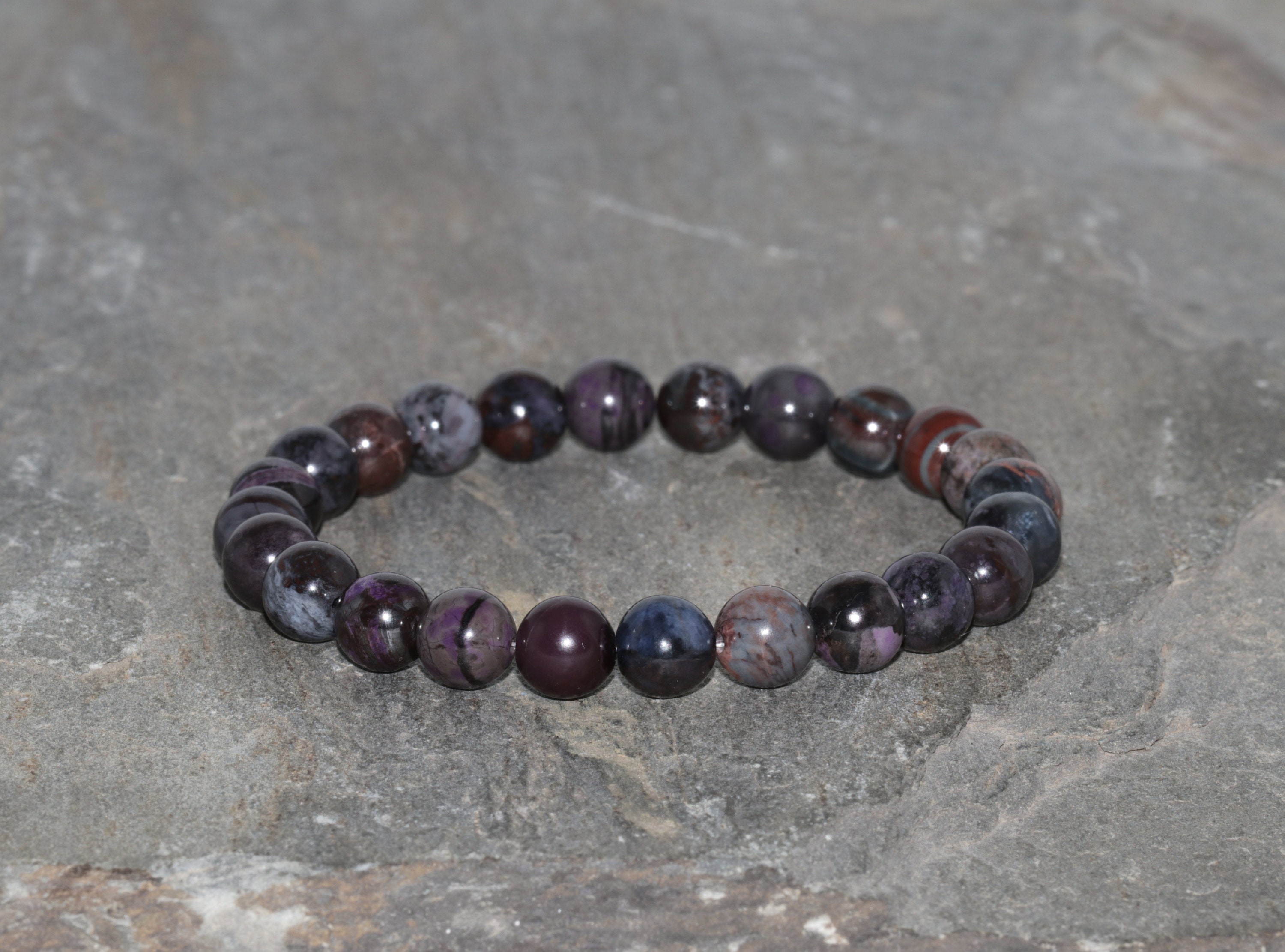 Sugilite Bracelet Stacking Grade Aa 7.5-8mm Natural South Africa Sugilite Bracelet Exquisite Purple Sugilite Gift Bracelet Unisex Bracelet