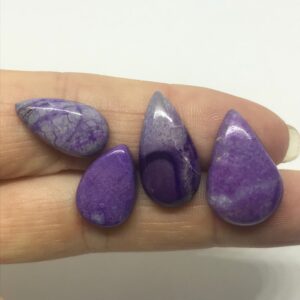 Sugilite Cabochons - 4 Sugilite Cabs - February Birthstone - South Africa Sugilite - Jewelry Making - Rare Gemstone - Healing Crystal Sugilite Cabochons - 4 Sugilite Cabs - February Birthstone - South Africa Sugilite - Jewelry Making - Rare Gemstone - Healing Crystal